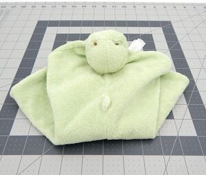 Angel Dear Lovey Green Frog Baby Security Blanket Knot Corners Velour